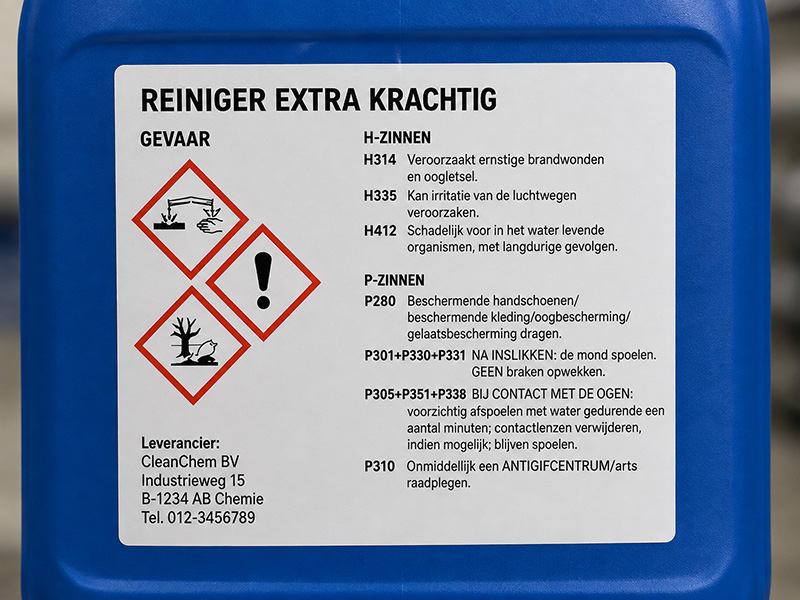 Etiket chemische producten