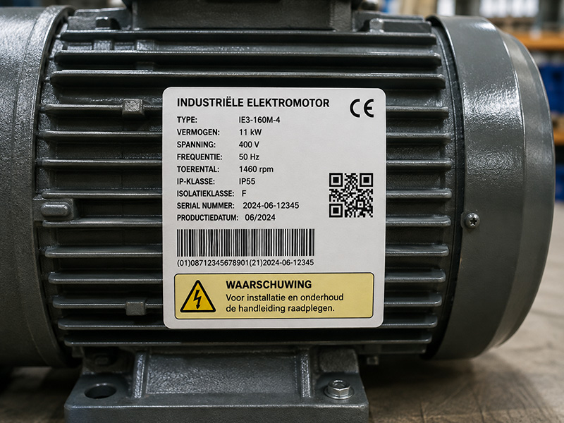 Etiket industriële producten