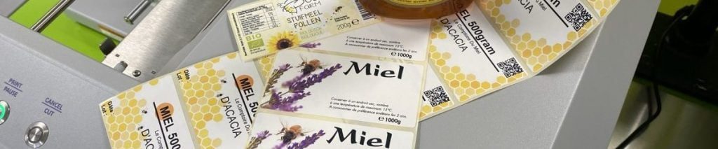 honing en confituur kleuren labelprinter etiketten