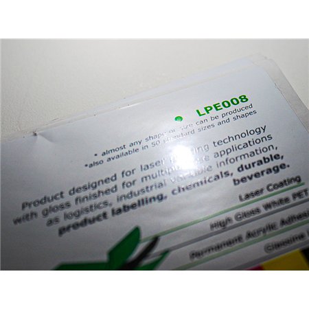 PET Wit Hooggl. Laser gecoat LPE008