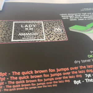 LPE035 – PET black - Satin - Permanent adhesive - Laser coated