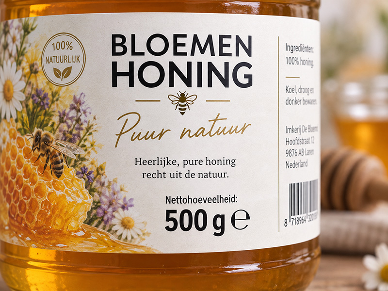 Nettohoeveelheid op etiket