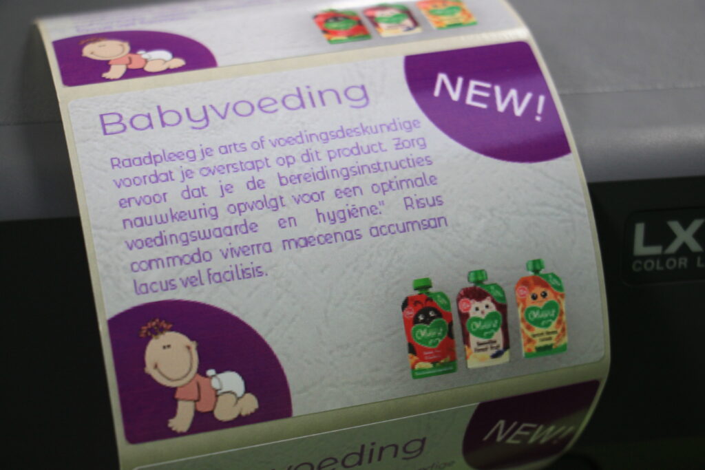 Speciale voedingsetiketten baby